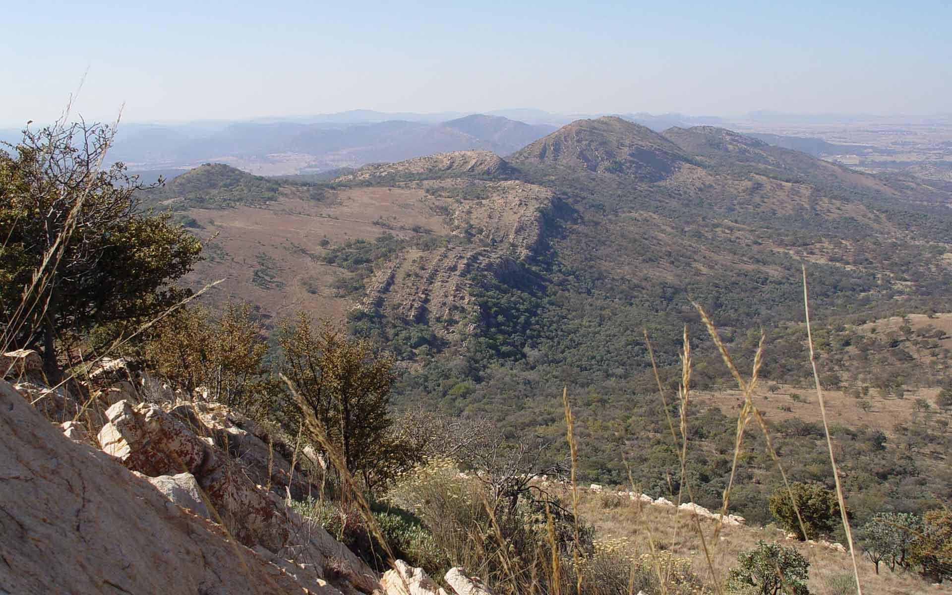 Ancient geological rock formations at the Vredefort Dome World Heritage Site